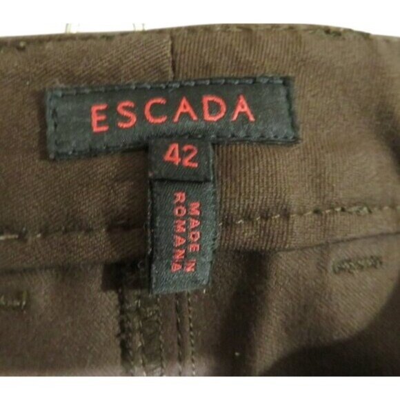 Escada Brown jeans Size 42 US size 12 inseam 26.5 - Picture 5 of 6